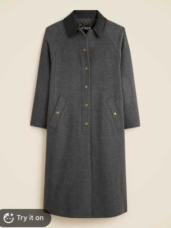 J. Crew Jackets & Blazers - NWOT J Crew Long Barn Jacket™ in drapey wool blend